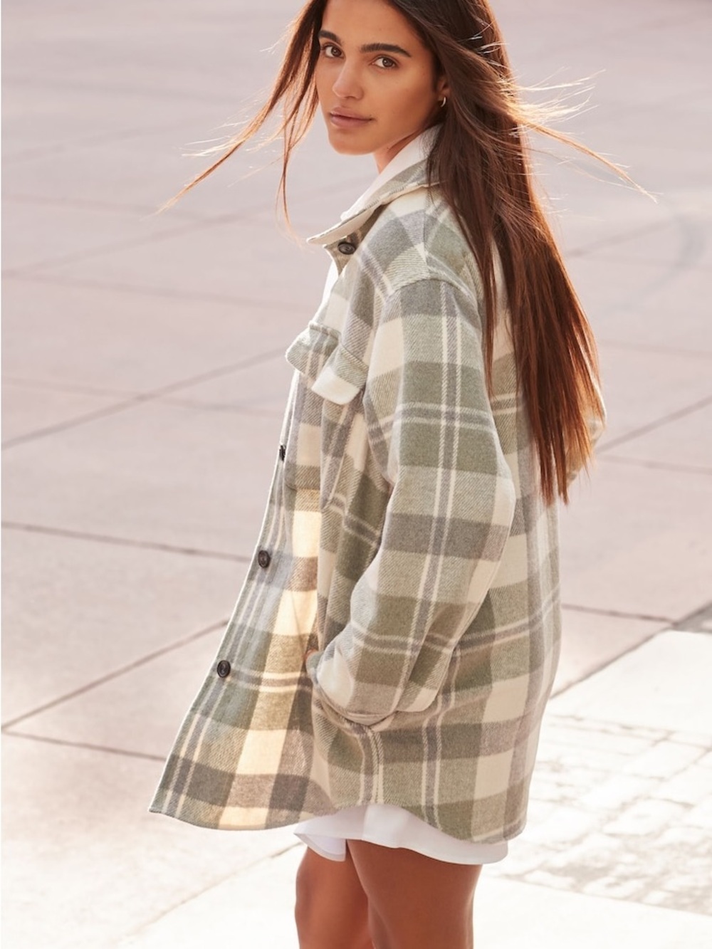 Dynamite York Plaid Shacket Jacket